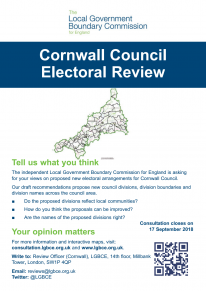 Cornwall Council Electoral Review - Tell us what you think - The independent Local Government Boundary Commission