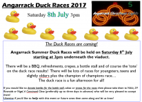 Angarrack Summer Duck Races will be held on Saturday 8th July starting at 3pm underneath the viaduct Angarrack Summer Duck Races will be held on Saturday 8th July starting at 3pm underneath the viaduct