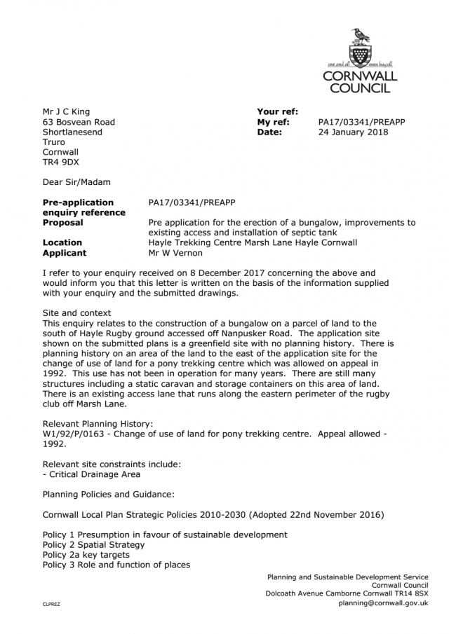 PA17_03341_PREAPP-CLPREZ_-_ADVICE_LETTER-3646442 page 1