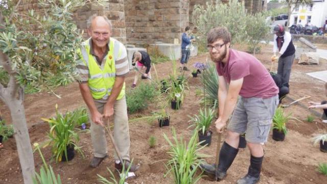 Nigel Powell Chairman of Hayle in Bloom with Prince's TRust volunteer Ben Nigel Powell Chairman of Hayle in Bloom with Prince's TRust volunteer Ben